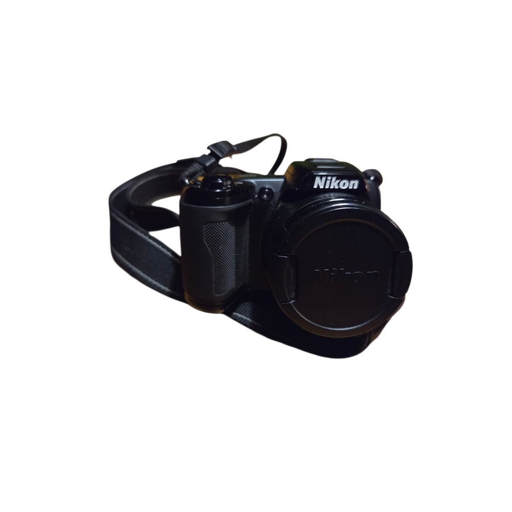 Nikon COOLPIX L105 12.1MP 15x Digital Camera - Black With SD Card